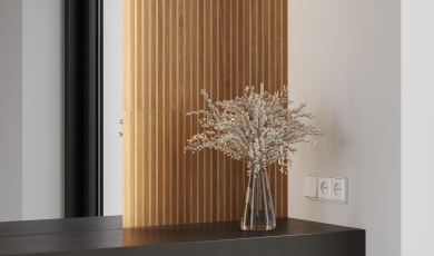 Керамогранит в виде деревянных реек: LAPARET Wood Canarium Almond Stripes